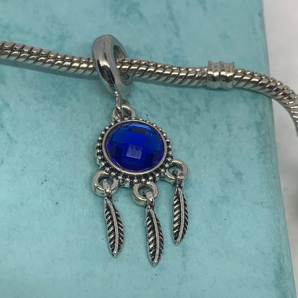 Blue sapphire dream catcher European charm